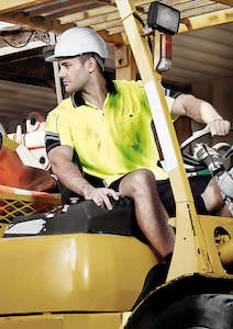 Polos Vests: Mens Hi Vis Squad Short Sleeve Polo