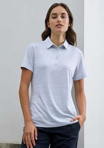 Biz Collection Polos: Womens Orbit Short Sleeve Polo P410LS 8 / Dark Grey Carbon
