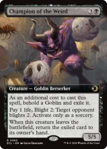 Mtg Lorwyn Eclipsed: Champion of the Weird (Extended Art) [Lorwyn Eclipsed]