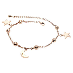 Products: Moon & Star Anklet Rose Gold (SS) Shuzi