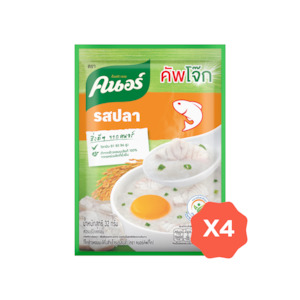 Thai Snacks Instant Meal: Knorr Instant Fish Rice Porridge (4 Pack)