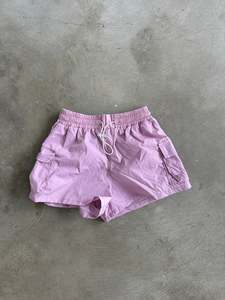 All: Cargo Swim Shorties - pale lilac
