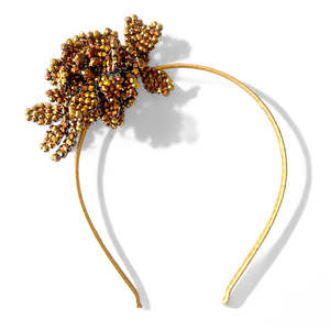 Luxury Diamante Gold Hair Accessories: The Rosette Girls Gold Headband