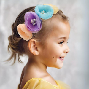 Girls Designer Hair Accessories: The Sweet Pea Flower Childrens Headband