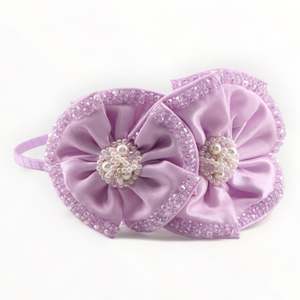 Girls Designer Hair Accessories: The Angelina Girls Handmade Lilac Flower Headband