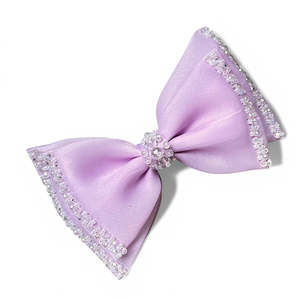 Luxury Handmade Adelia Bow Hair Clip – Sparkling Pastel Elegance