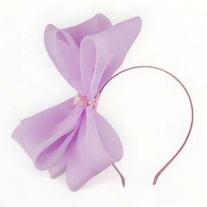 Luxury Lilac Hair Accessories: The Angel Wings Statement Designer Bow Headband