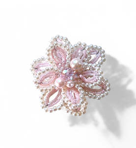 Miss Flora Crystal & Pearl Flower Hair Clip – Handmade Luxury Accessory for Girls