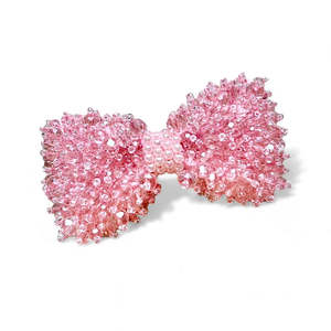 Fashion Hair Clips And Barrettes Online: The Stargazer Designer Girls Pink Crystal Bow