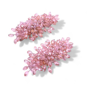 Fashion Hair Clips And Barrettes Online: The Lizzie Girls Pink Crystal Clip Set