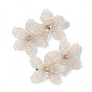 Kids Designer White Hair Accessories: The Pretty Pansy Kids Hair Clip Set