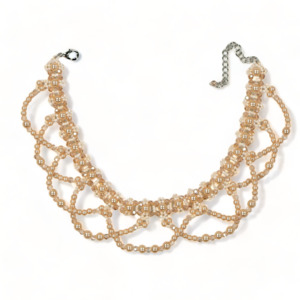 Luxury Blush Hair Accessories: The Aniela Pearl Necklace