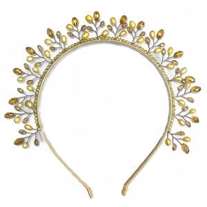 Luxury Blush Hair Accessories: The Bryony Kids Crystal & Pearl Tiara
