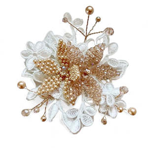 The Isadora Girls handmade luxury Lace and Pearl Hair Clip