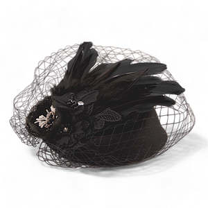Luxury Feather Hair Accessories: The Midnight Star Fascinator Hat