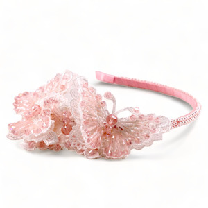 Designer Matching Hair Accessories: Wings of Love Butterfly Girls Headband