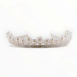 Designer Matching Hair Accessories: The Carita Pearl and Crystal Tiara Designer Headband