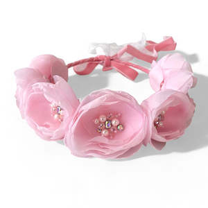 The Diantha Girls Pink Flower Crown