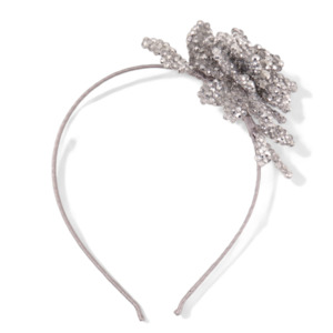 The Rosette Girls Silver Flower Crown