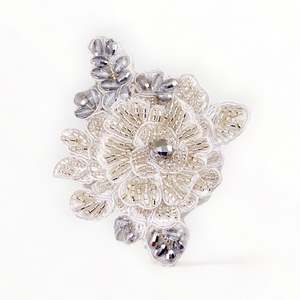 Luxury Silver Hair Accessories: The Zinnia Girls Designer Hair Clip