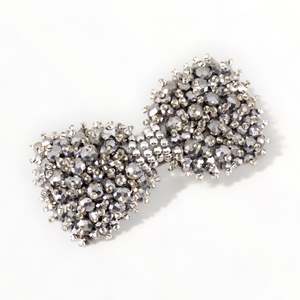 Luxury Silver Hair Accessories: Stargazer Metallic Silver Bow Hair Clip