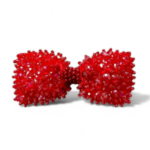 Stargazer Childs Luxury Red Crystal Bow Hair Clip