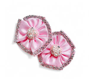 The Ruby Red Collection: The Florian Childrens Designer Pink Flower Clip Set