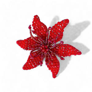 Ruby Red Collection: The Fuschia Crystal Flower Hair Clip