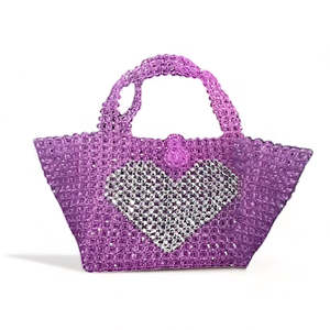 Luxury Handmade Girls Handbags: The Violet Love Heart Girls Designer handbag