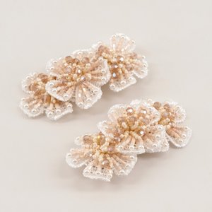 Apricot Hair Accessories: The Luxury Cary's Flower Hair Clip Set