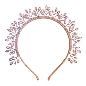 The Bryony Girls Pink Pearl & Crystal Tiara