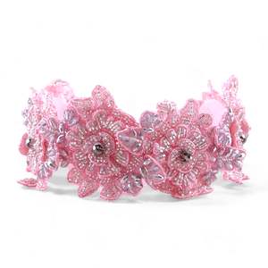 Hadraniel Crystal Flower Designer Headband – Luxury Pink Embellished Girls&apo&hellip;