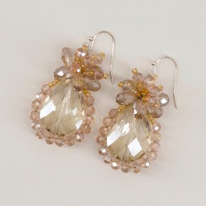 Girls Hair Accessories: The Designer Karolina Blush Crystal Drop Earrings
