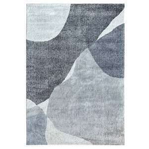 Modern Contemporary: Everlee Flow Blue/Grey Rug