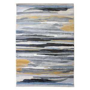Modern Contemporary: Mina Fluid Blue Multi Rug