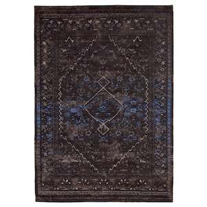 Deco Diamonds Obsidian Sky Rug