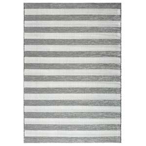 Coast Outdoor Stripe Charcoal Rug