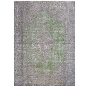 Acrylic Chenille: Medicci Cas Green Rug