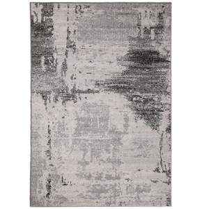 Black: Asana Vintage Light Grey/Black Rug
