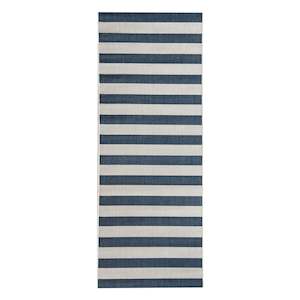 Bondi Indoor/Outdoor Cream/Midnight Blue Rug
