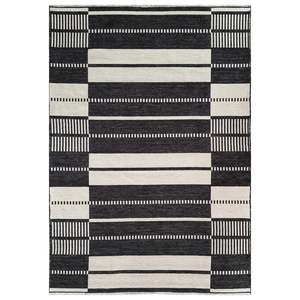 Harlow Reversible Block Black Rug