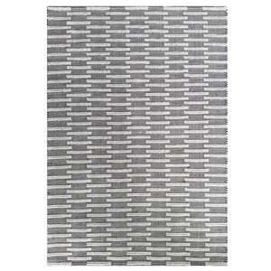 Modern Contemporary: Ridge Ivory/Black Rug