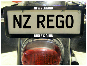 Products: Custom Motorcycle Number Plate Surround - SignsAndDecals.co.nz