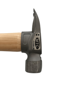 MTCTool 10oz Titanium Head O Nose Finish Head 14" Wood Handle
