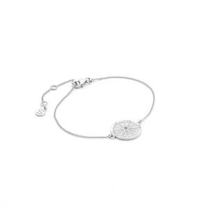 Guiding Star / Bracelet / White Enamel + Silver