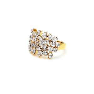 Eden / Ring / Clear + Gold
