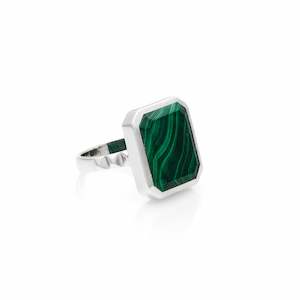 Athena: Athena / Ring / Green Malachite + Silver