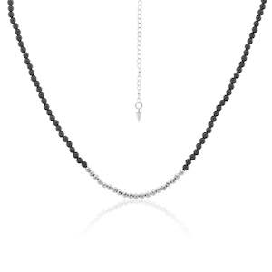 Aurora: Party At The Front / Necklace / Black Onyx + Silver