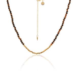 Aurora: Party At The Front / Necklace / Tiger's Eye + Gold