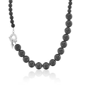 Aurora: Luna / Necklace  / Black Onyx + Silver